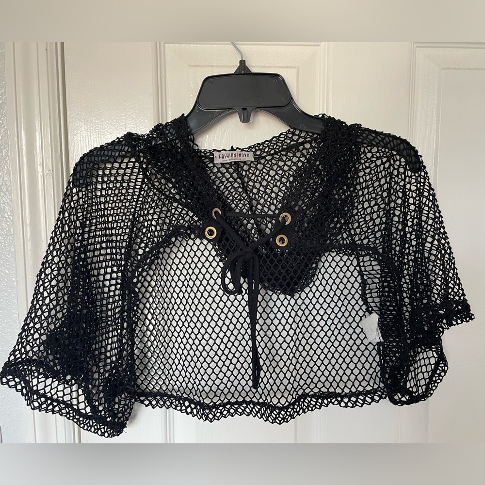 Fishnet crop top